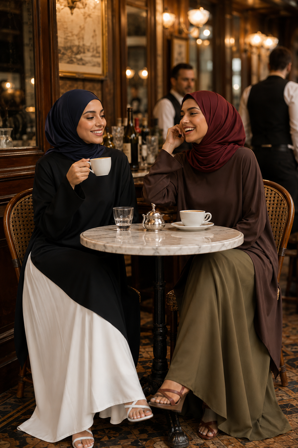 Ensemble 2 Pièces Femme – Top & Jupe Longue Style Dubaï Élégant & Modeste