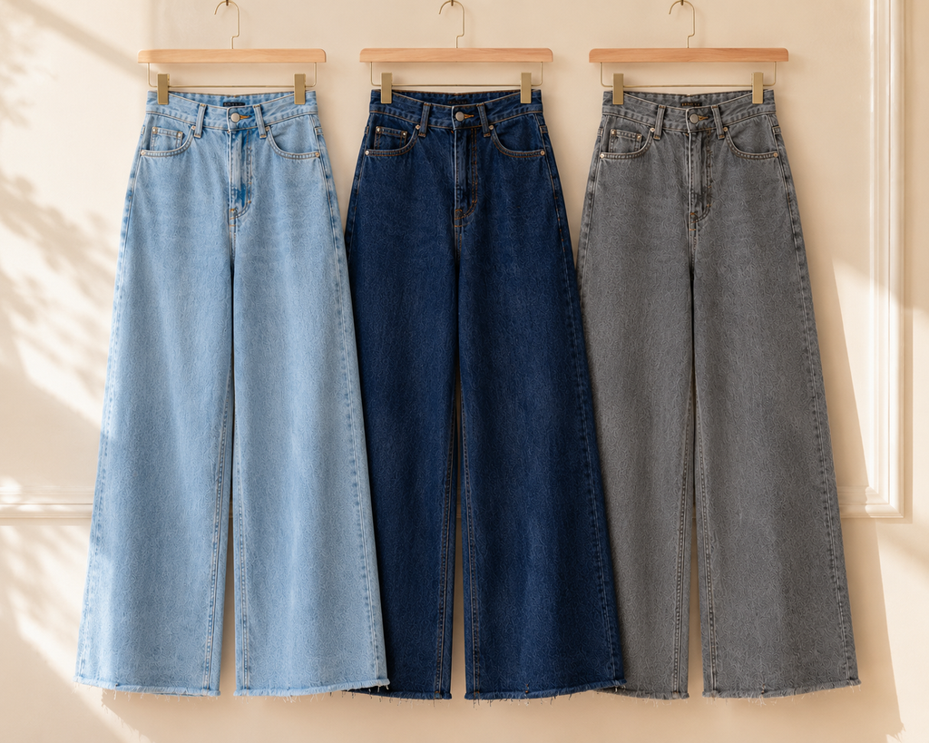 Jean Large Femme - Coupe Droite Élégante & Modeste
