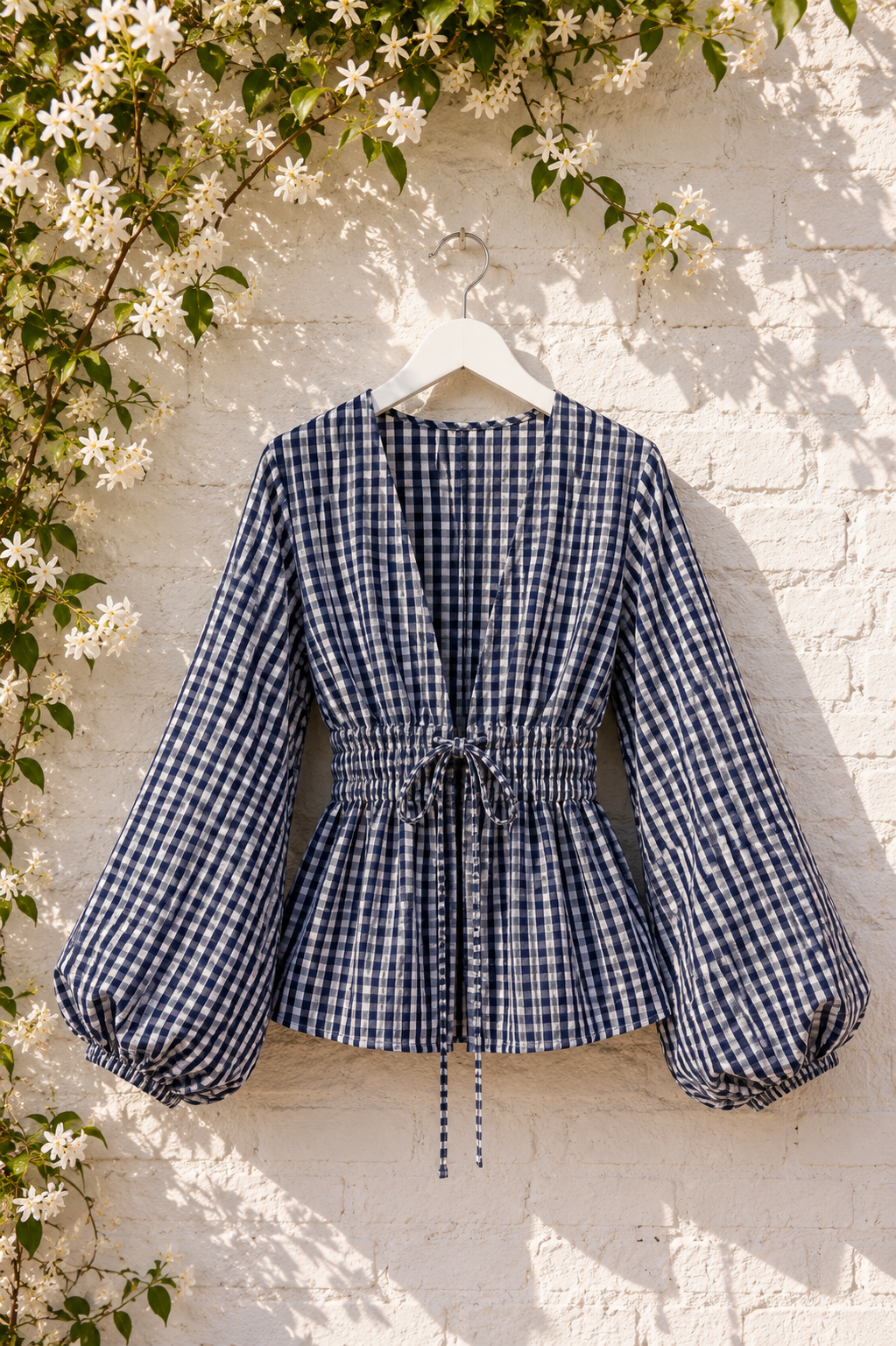 Chemise Manches Bouffantes Nœud — 8 Coloris | Style Modest Chic Féminin