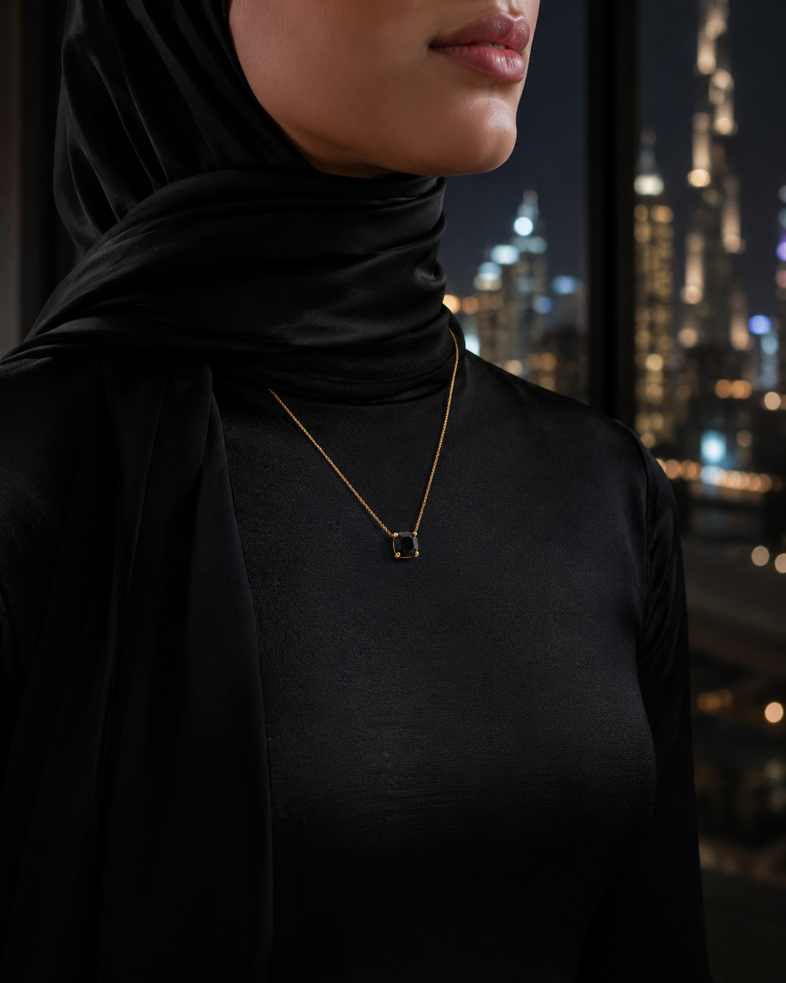 Collier Pendentif Zircon Femme – Acier Inoxydable Doré Élégant & Minimaliste