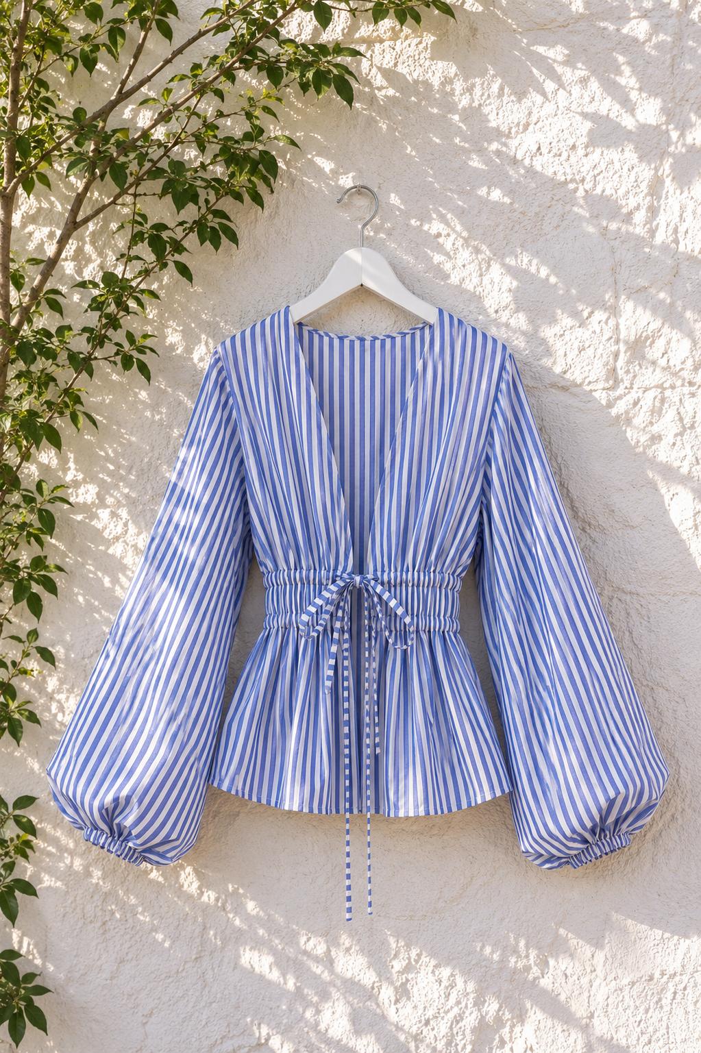 Chemise Manches Bouffantes Nœud — 8 Coloris | Style Modest Chic Féminin