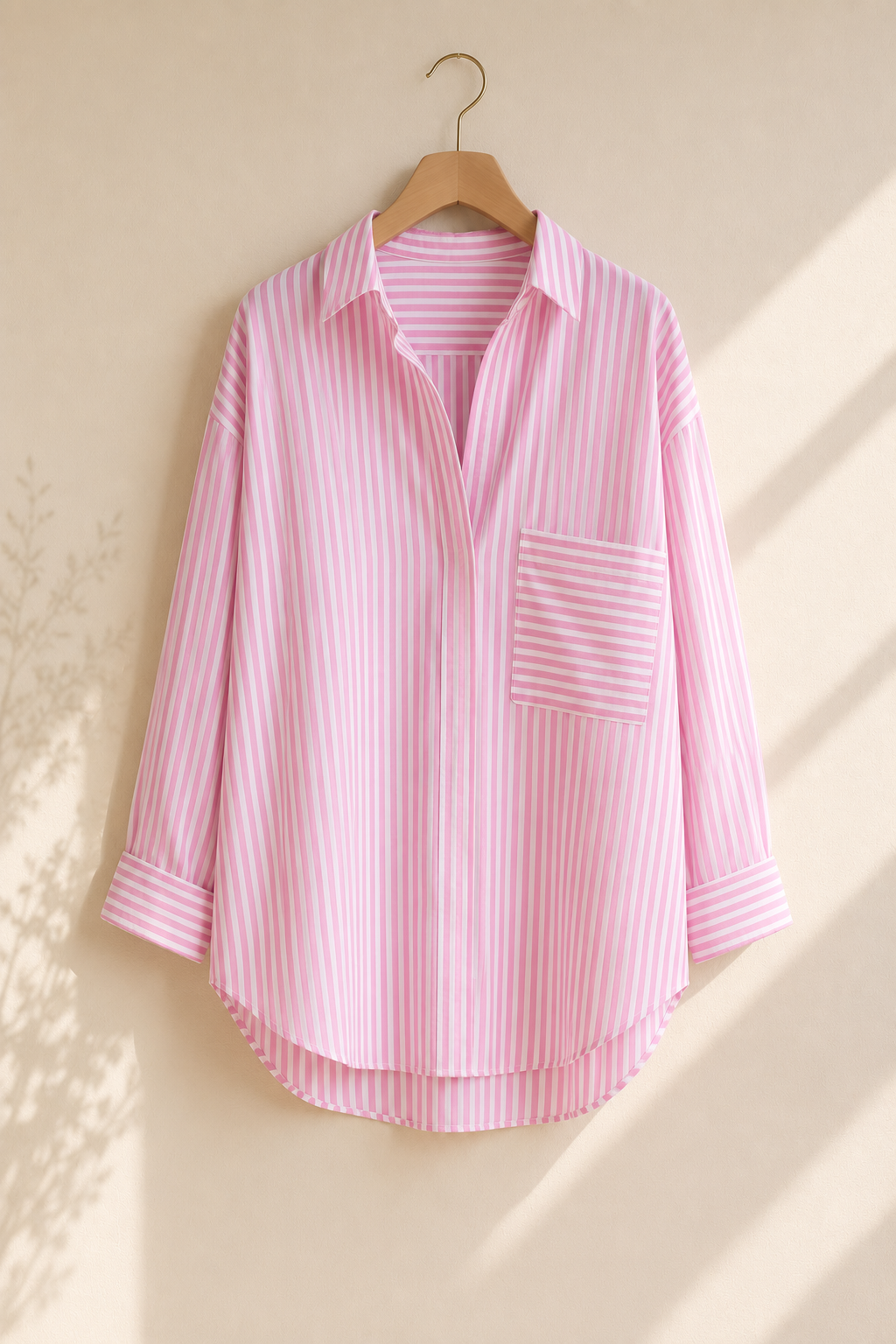 Chemise Longue Rayée Femme – Coupe Loose Élégante & Modeste