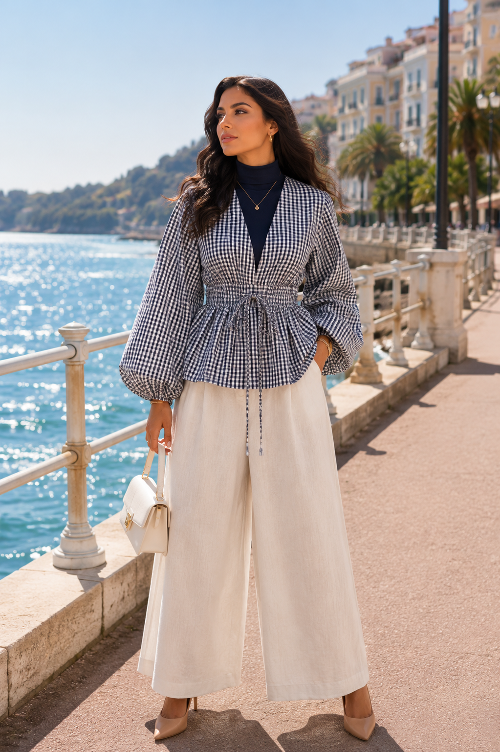 Chemise Manches Bouffantes Nœud — 8 Coloris | Style Modest Chic Féminin