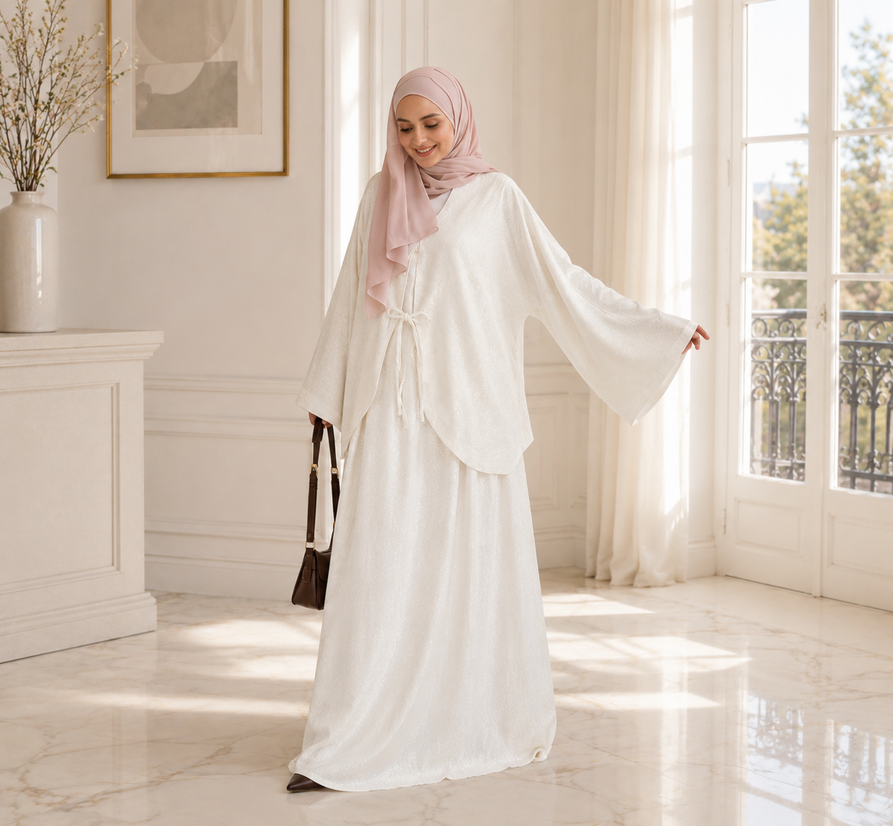 Ensemble Modest 2 Pièces Femme – Veste & Jupe Longue Style Élégant