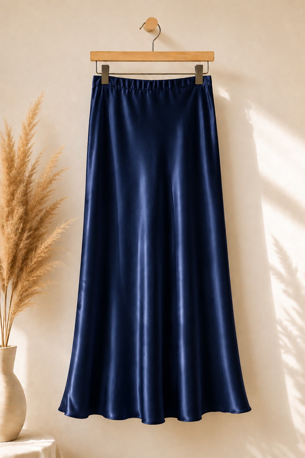 jupe longue satinée, jupe évasée femme, jupe modest fashion, jupe fishtail, jupe satin femme voilée, jupe longue élégante, jupe musulmane, jupe tendance 2026
