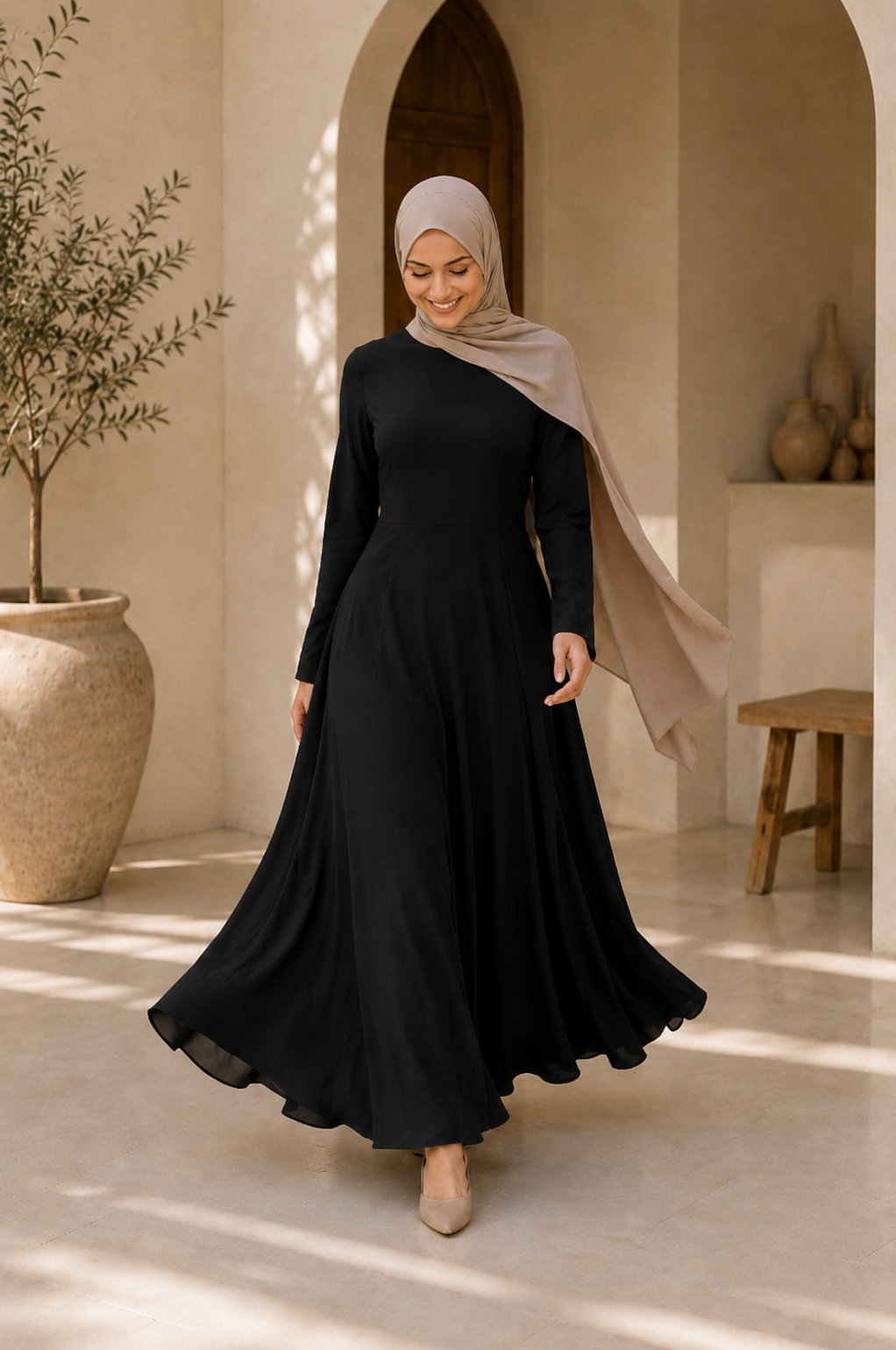Abaya Longue Femme – Robe Élégante Style Dubaï pour Occasions Spéciales