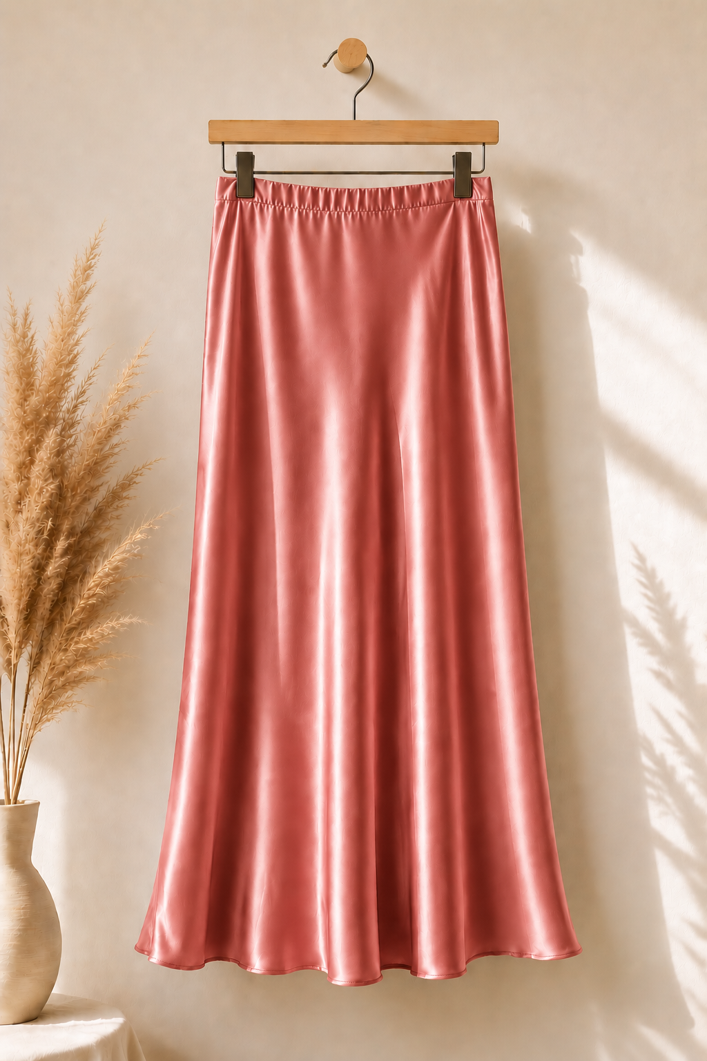 jupe longue satinée, jupe évasée femme, jupe modest fashion, jupe fishtail, jupe satin femme voilée, jupe longue élégante, jupe musulmane, jupe tendance 2026