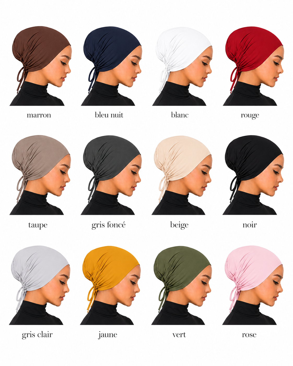 Bonnet Sous-Hijab Femme Modal Doux - Turban Intérieur Antidérapant