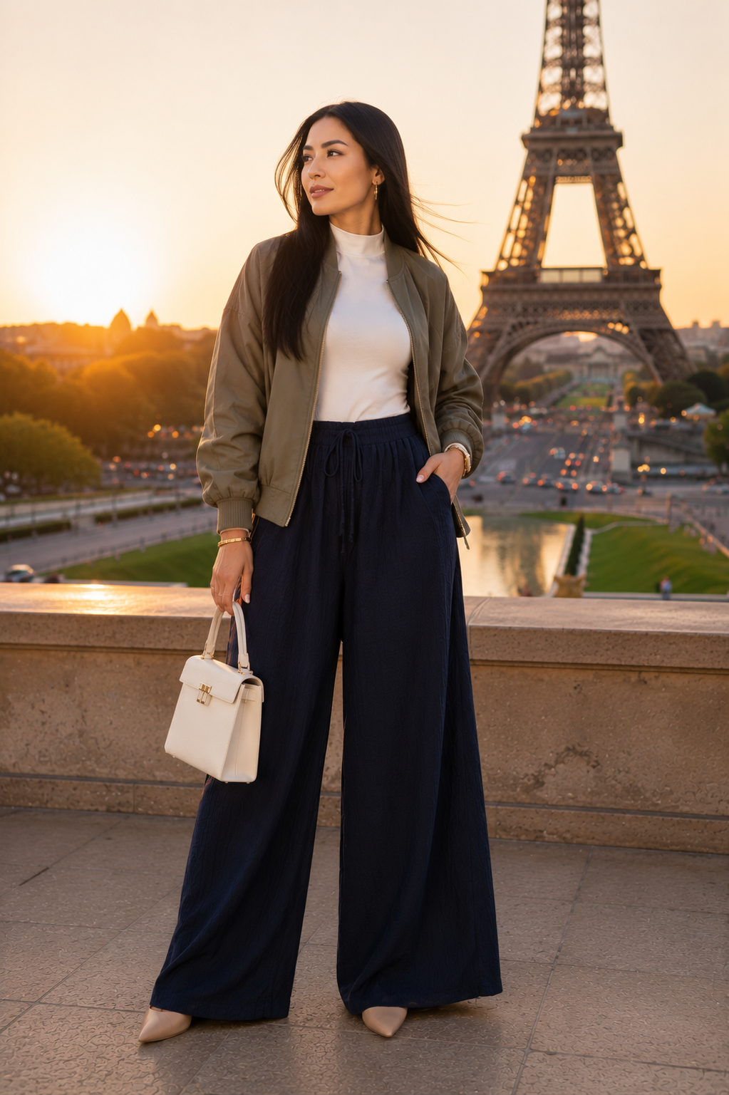 Pantalon Large Coton Lin — Taille Élastique Cordon | 7 Coloris | Style Modest Confort