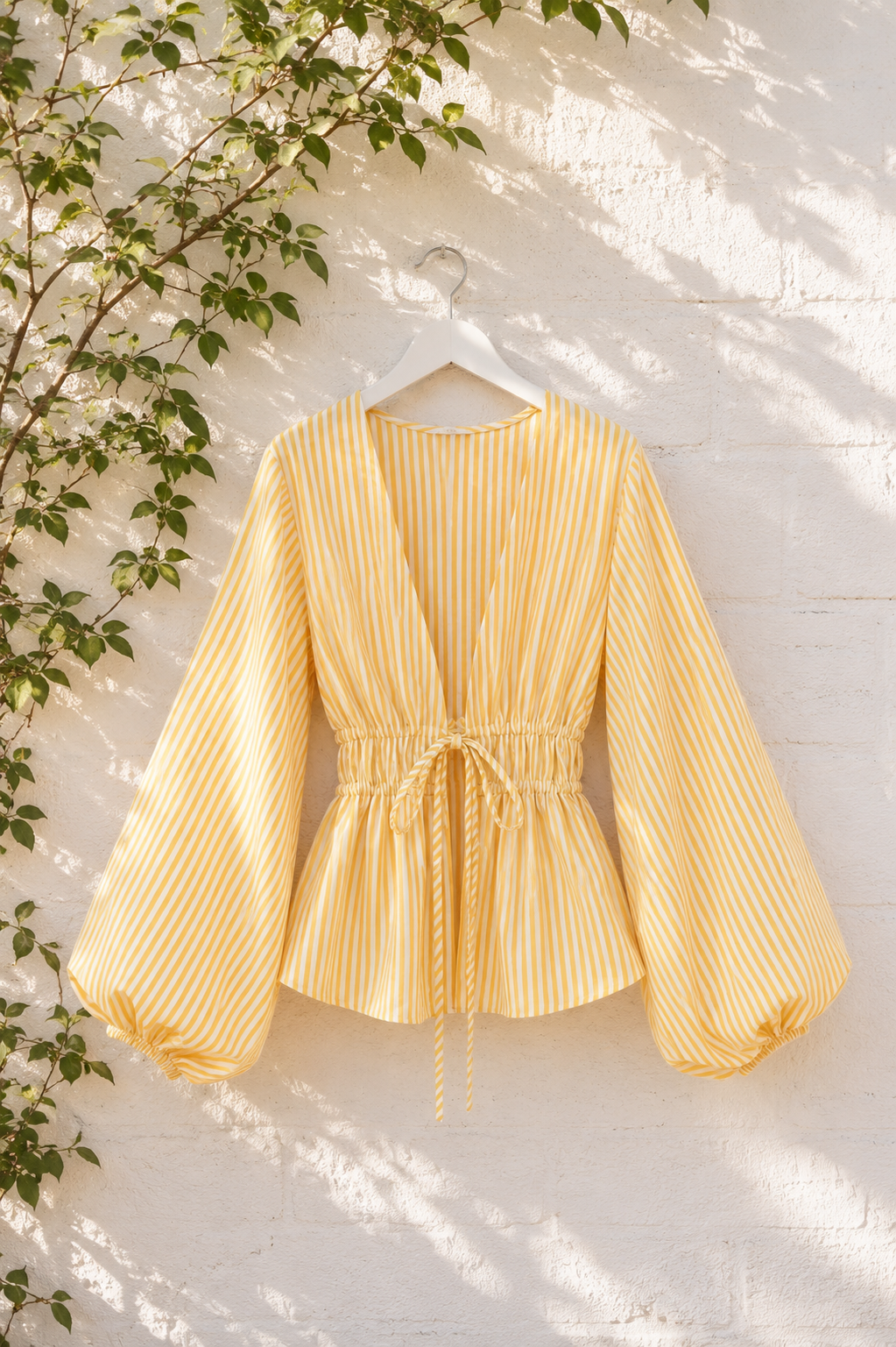 Chemise Manches Bouffantes Nœud — 8 Coloris | Style Modest Chic Féminin