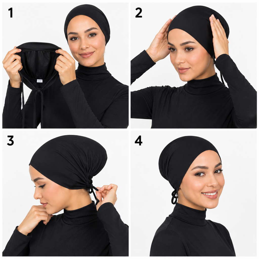 Bonnet Sous-Hijab Femme Modal Doux - Turban Intérieur Antidérapant
