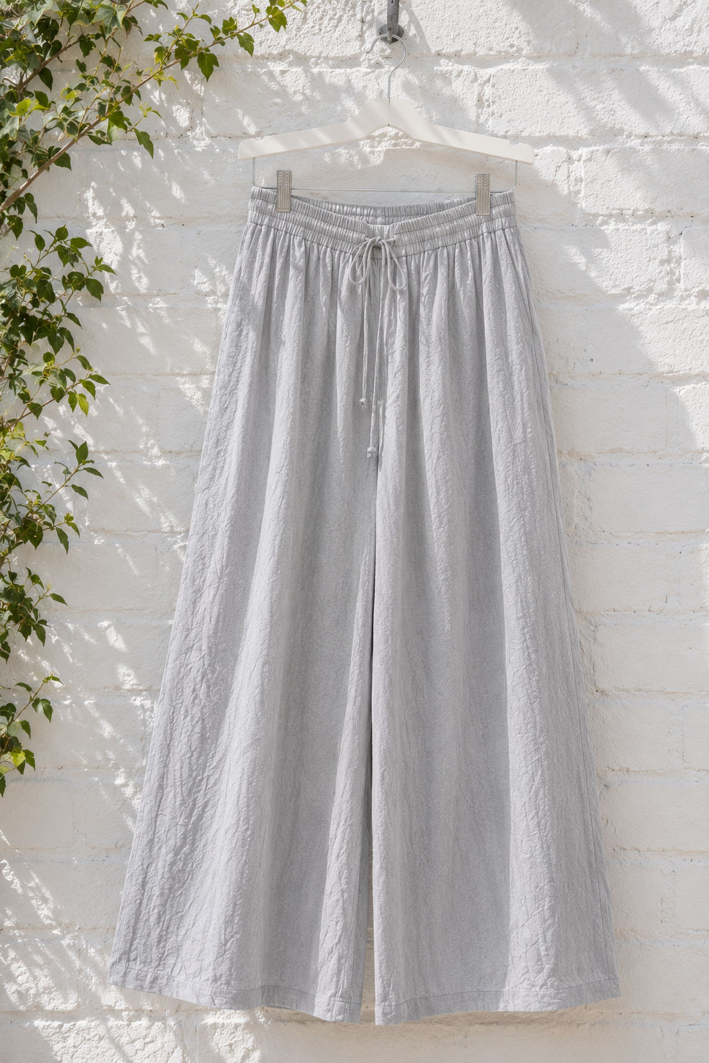 Pantalon Large Coton Lin — Taille Élastique Cordon | 7 Coloris | Style Modest Confort