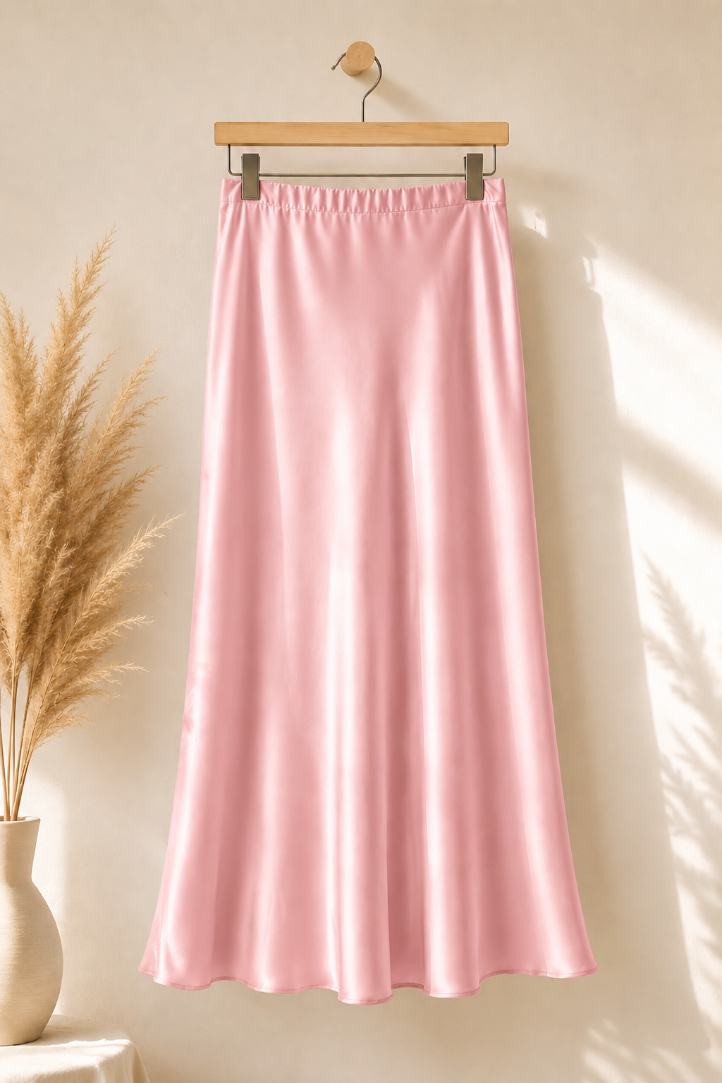 jupe longue satinée, jupe évasée femme, jupe modest fashion, jupe fishtail, jupe satin femme voilée, jupe longue élégante, jupe musulmane, jupe tendance 2026