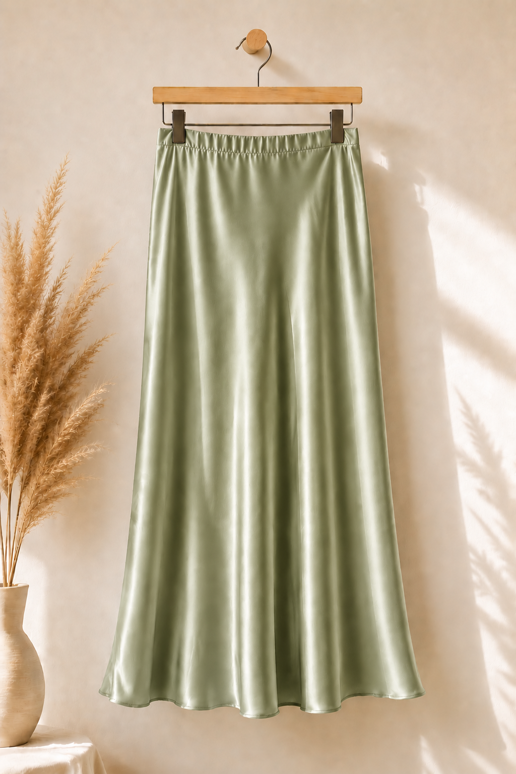 jupe longue satinée, jupe évasée femme, jupe modest fashion, jupe fishtail, jupe satin femme voilée, jupe longue élégante, jupe musulmane, jupe tendance 2026