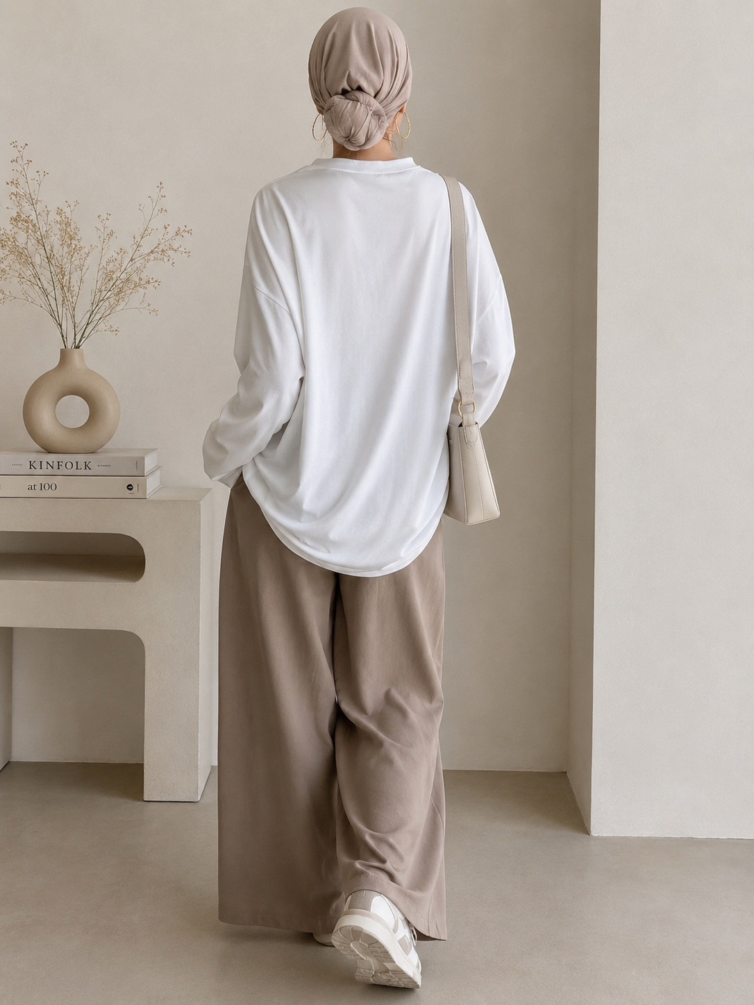 Top Oversize Blanc Femme – Coupe Longue & Modeste