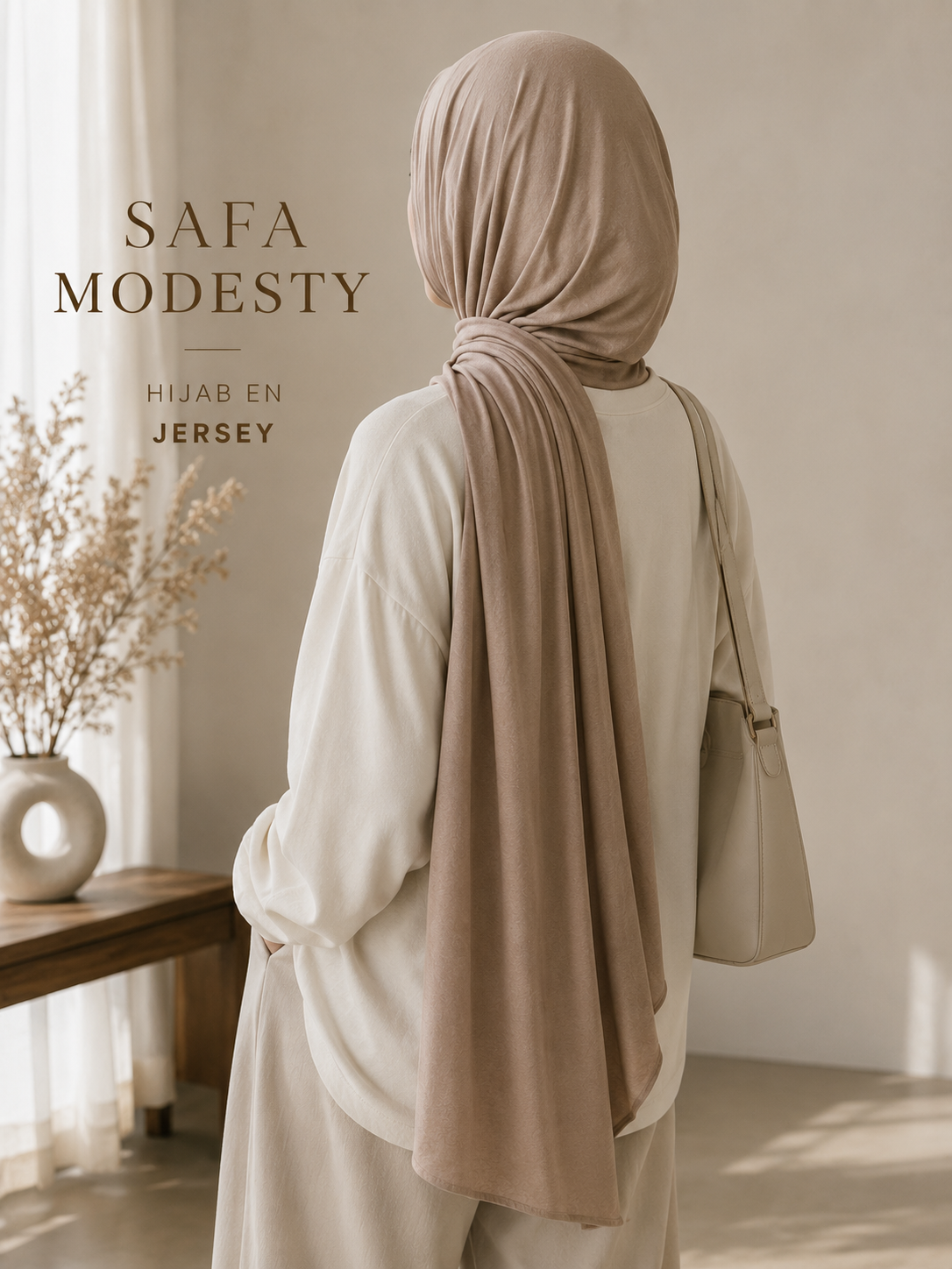 Hijab Jersey Femme – Écharpe Longue Douce & Élastique