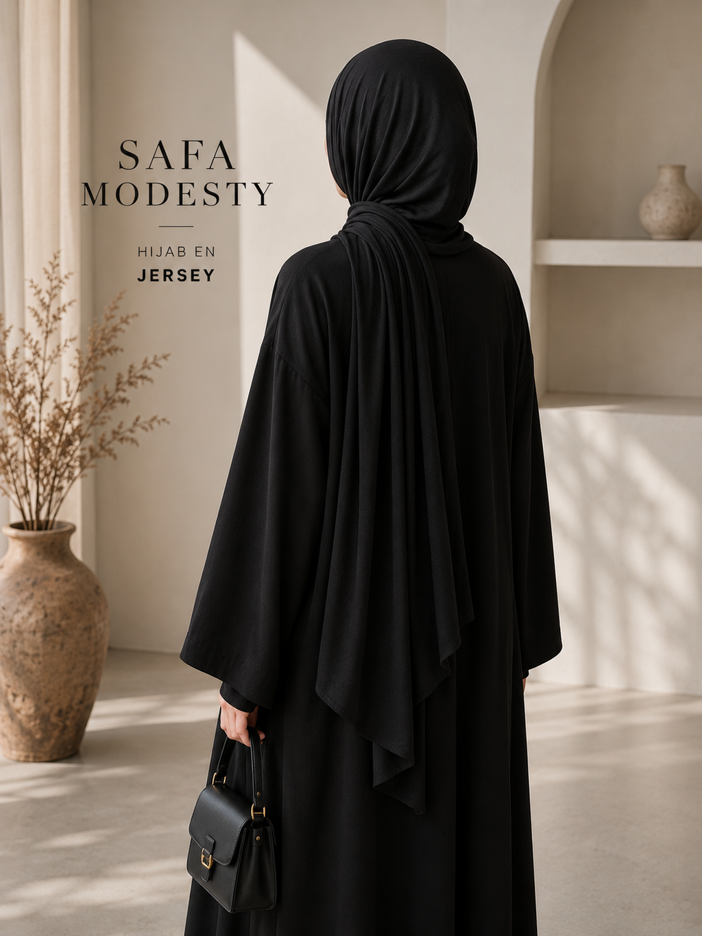 Hijab Jersey Femme – Écharpe Longue Douce & Élastique