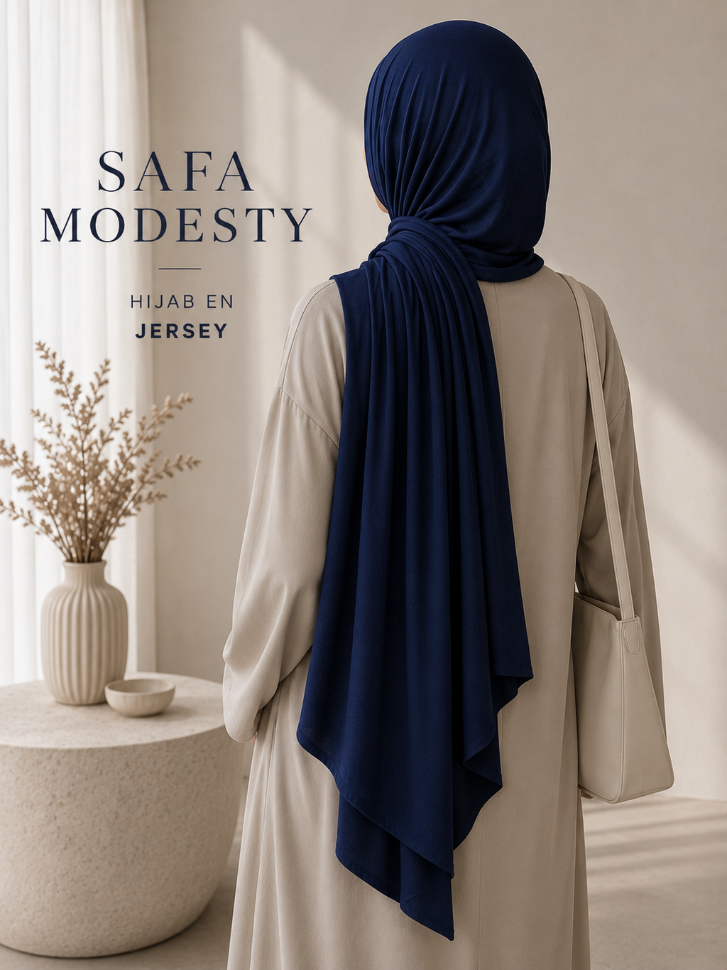 Hijab Jersey Femme – Écharpe Longue Douce & Élastique