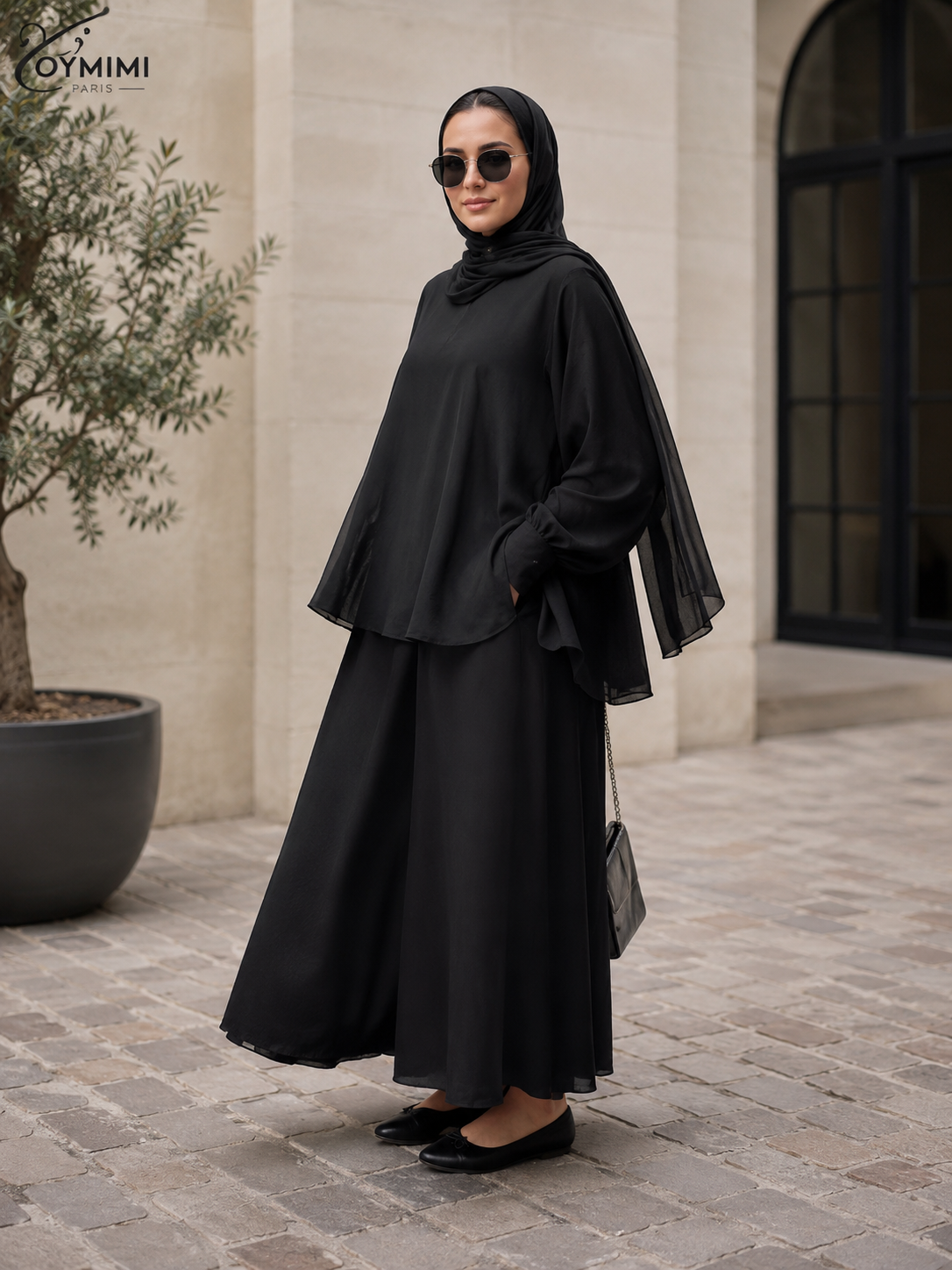 Ensemble 2 Pièces Femme – Chemise Longue & Pantalon Large Modest