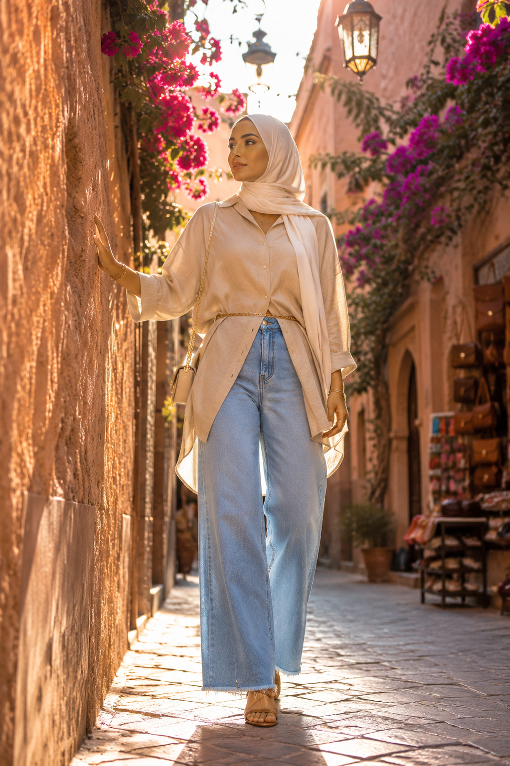 Jean Large Femme - Coupe Droite Élégante & Modeste