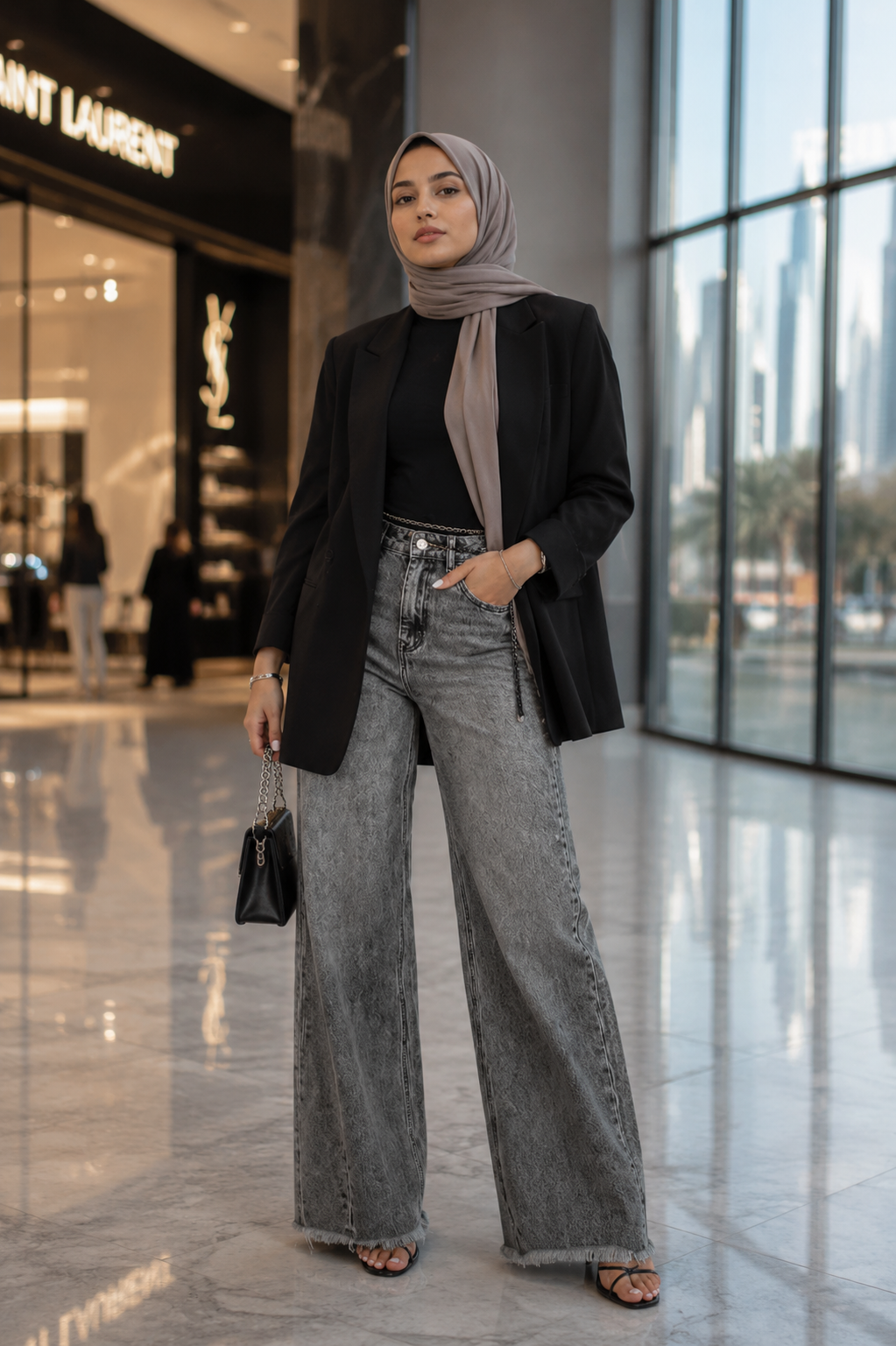 Jean Large Femme - Coupe Droite Élégante & Modeste