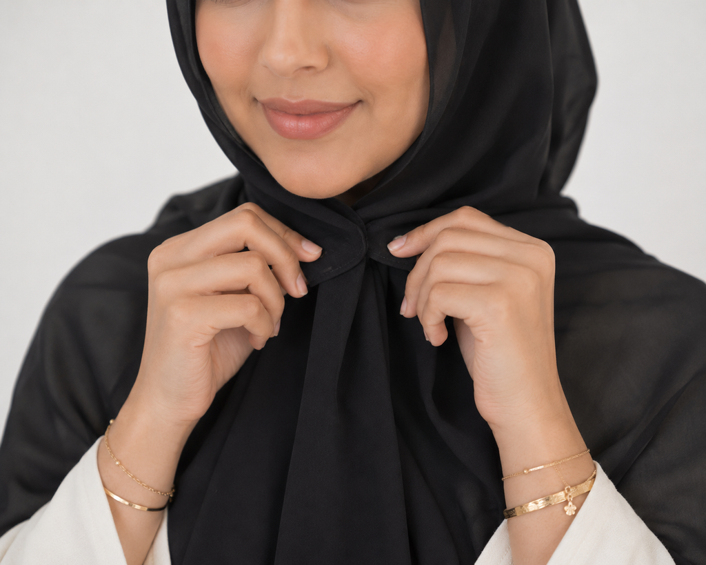 Hijab Instantané Mousseline de Soie – Écharpe Magnétique Tendance