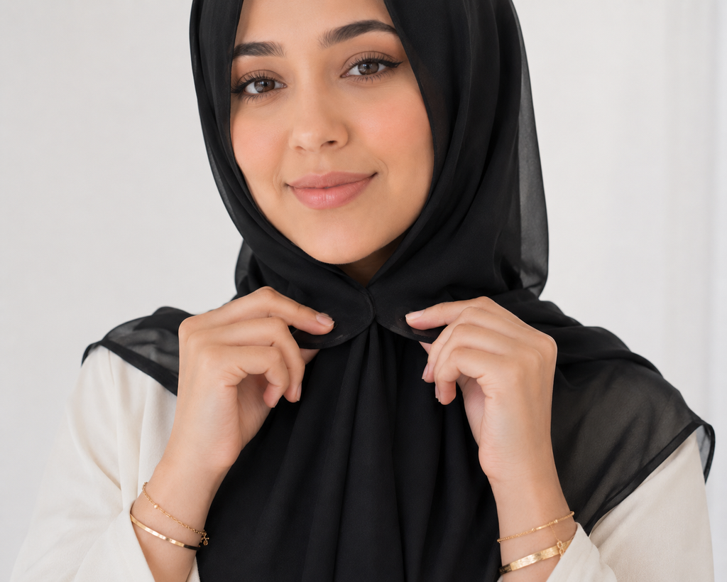 Hijab Instantané Mousseline de Soie – Écharpe Magnétique Tendance