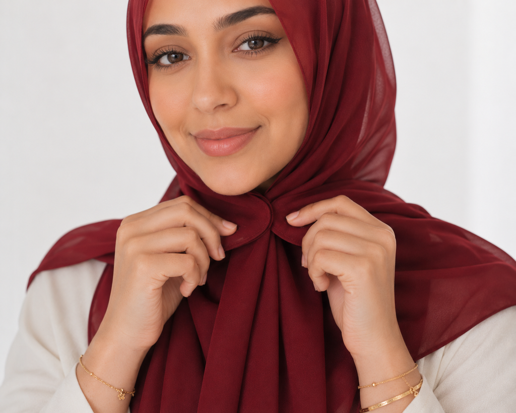 Hijab Instantané Mousseline de Soie – Écharpe Magnétique Tendance