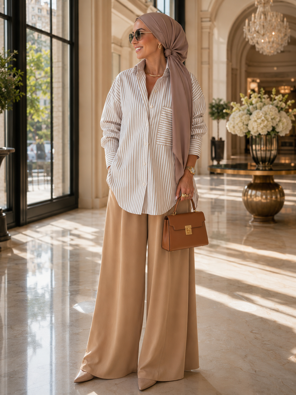 Chemise Longue Rayée Femme – Coupe Loose Élégante & Modeste