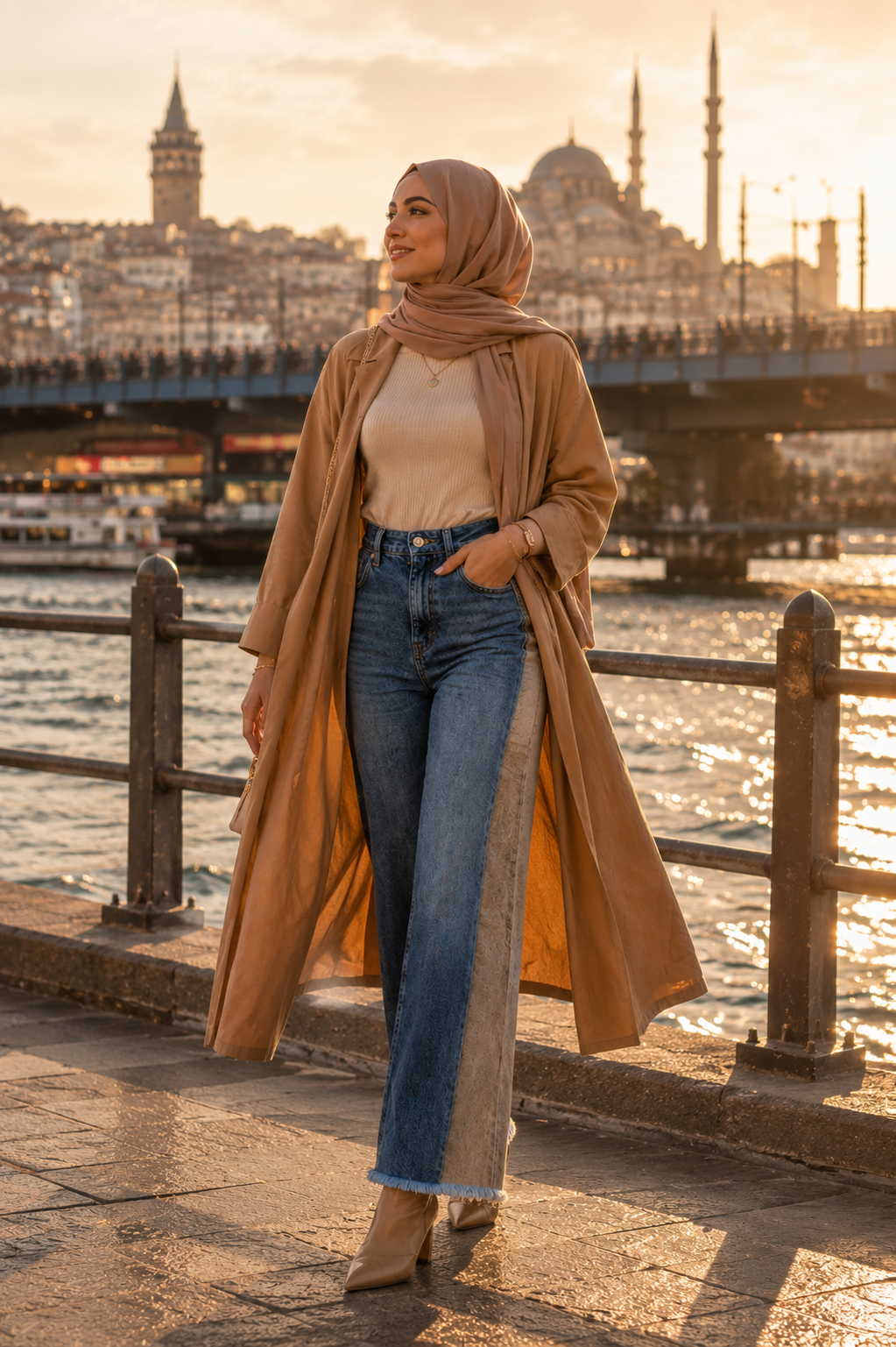 Jean Large Femme - Coupe Droite Élégante & Modeste