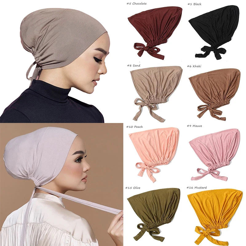 Bonnet Sous-Hijab Femme Modal Doux - Turban Intérieur Antidérapant