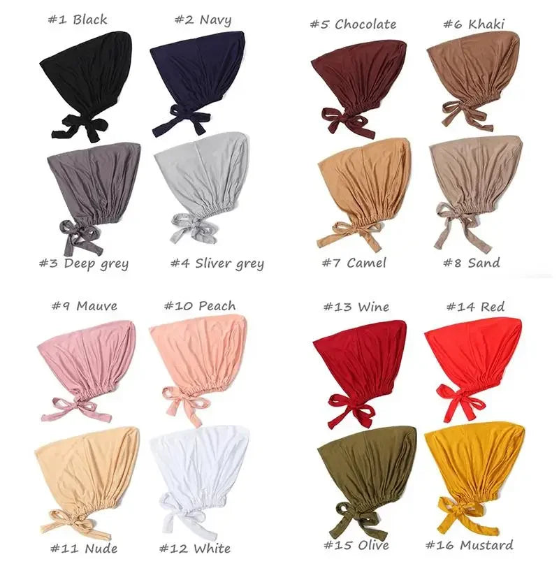 Bonnet Sous-Hijab Femme Modal Doux - Turban Intérieur Antidérapant