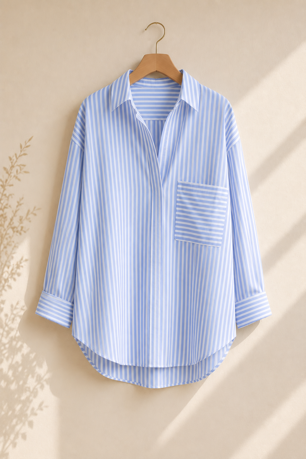 Chemise Longue Rayée Femme – Coupe Loose Élégante & Modeste