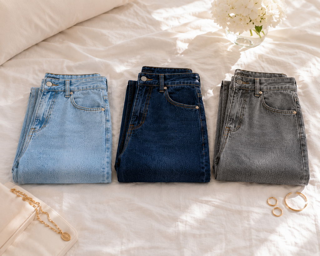 Jean Large Femme - Coupe Droite Élégante & Modeste