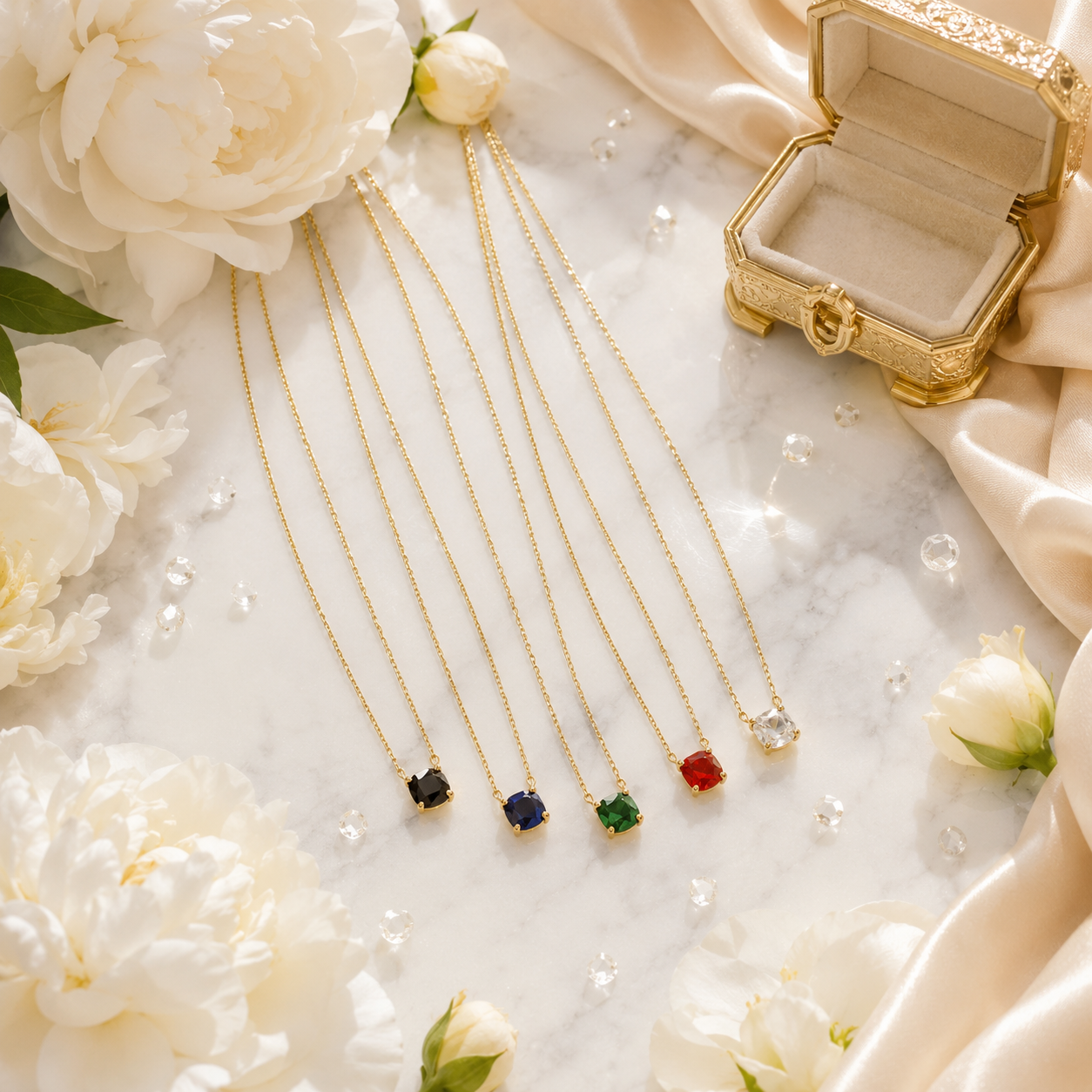 Collier Pendentif Zircon Femme – Acier Inoxydable Doré Élégant & Minimaliste