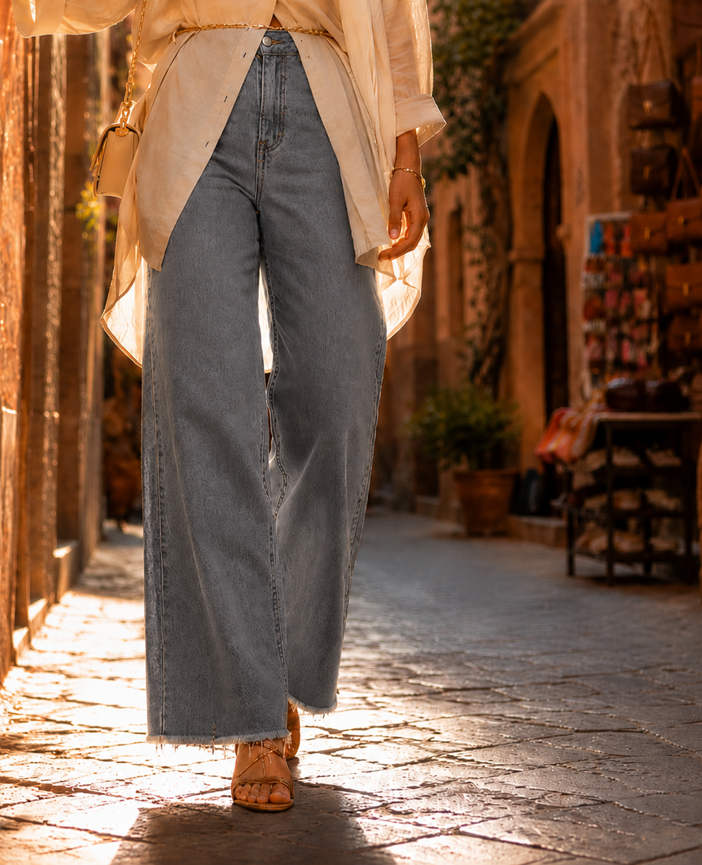Jean Large Femme - Coupe Droite Élégante & Modeste