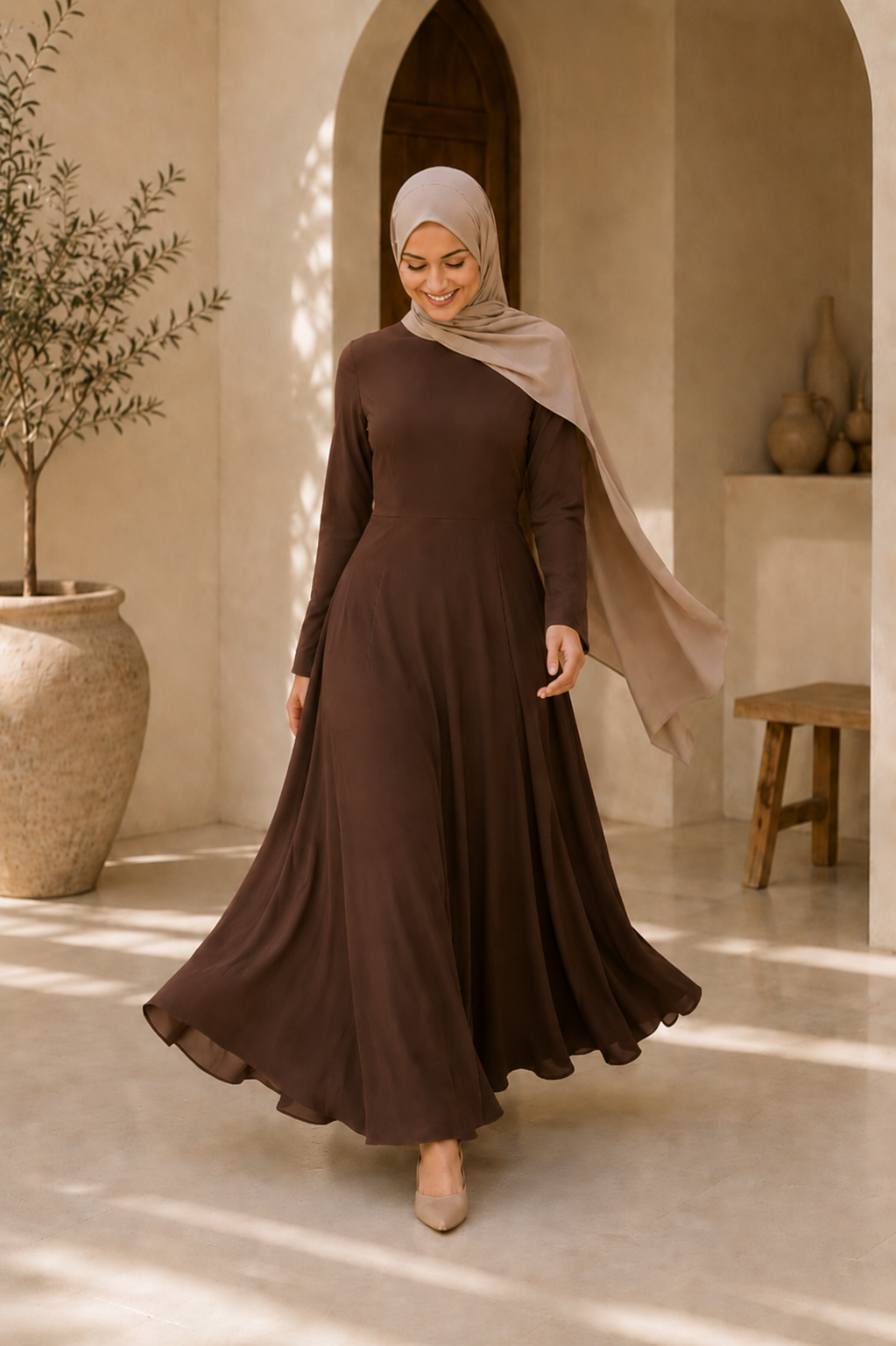 Abaya Longue Femme – Robe Élégante Style Dubaï pour Occasions Spéciales