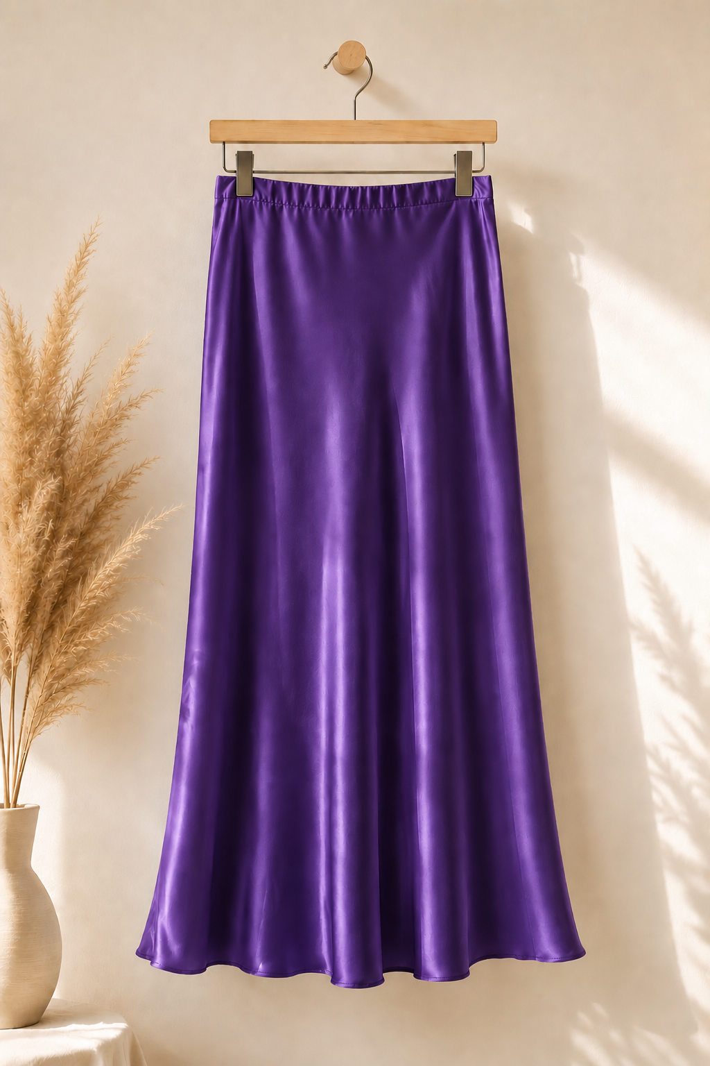 jupe longue satinée, jupe évasée femme, jupe modest fashion, jupe fishtail, jupe satin femme voilée, jupe longue élégante, jupe musulmane, jupe tendance 2026