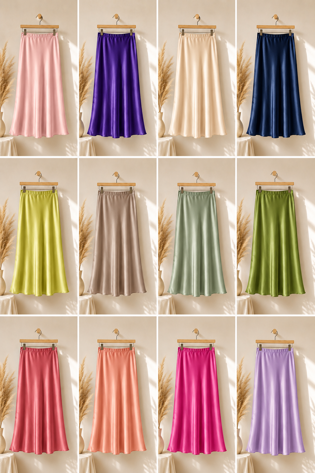 jupe longue satinée, jupe évasée femme, jupe modest fashion, jupe fishtail, jupe satin femme voilée, jupe longue élégante, jupe musulmane, jupe tendance 2026