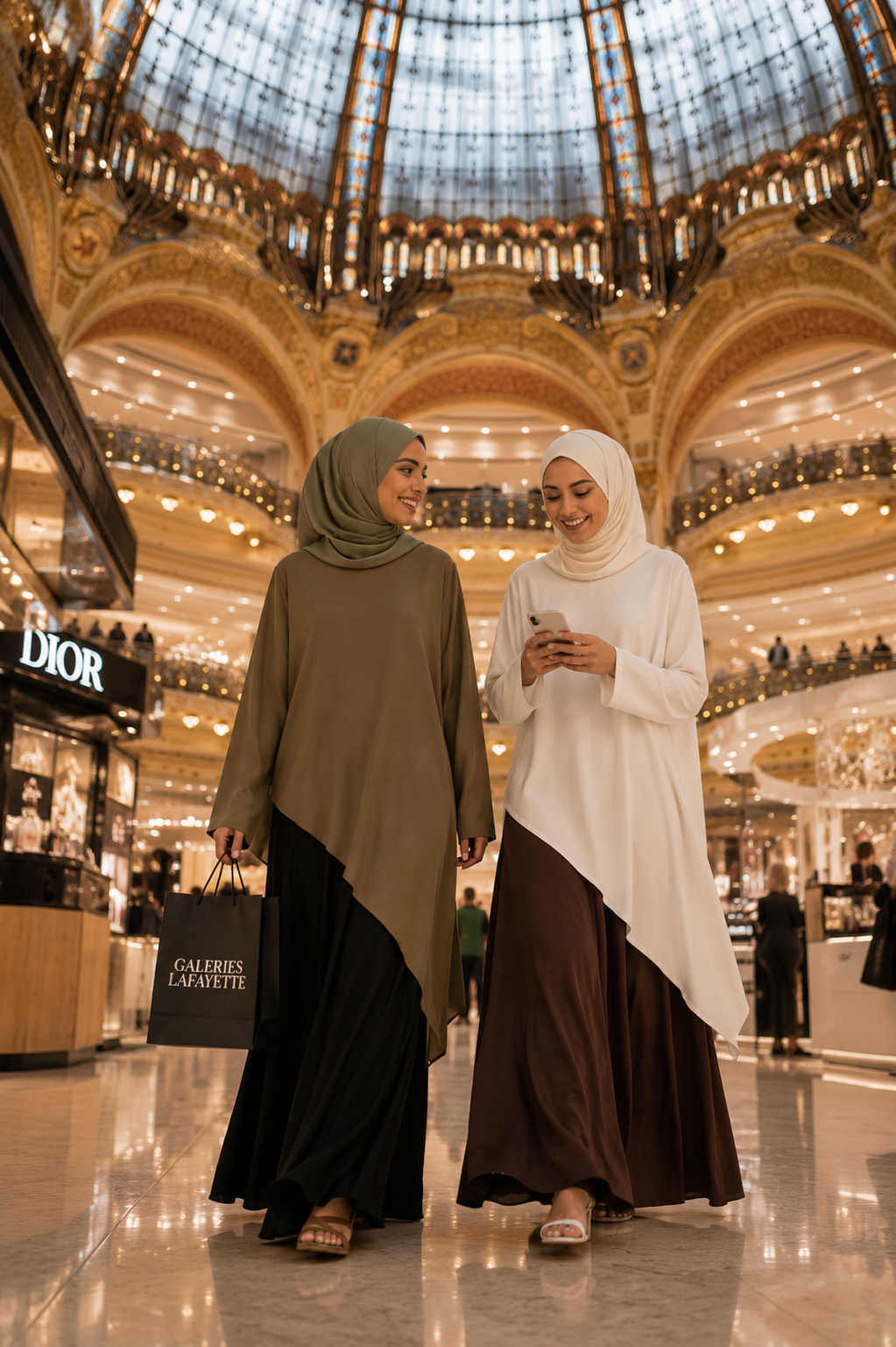 Ensemble 2 Pièces Femme – Top & Jupe Longue Style Dubaï Élégant & Modeste